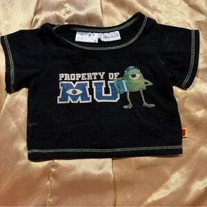 BUILD-A-BEAR DISNEY PIXAR MONSTERS UNIVERSITY VARSITY T-SHIRT TEDDY CLOTHES